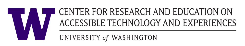 Center for Research and Education on Accessible Technology and Experiences (UW CREATE) at the University of Washington. 