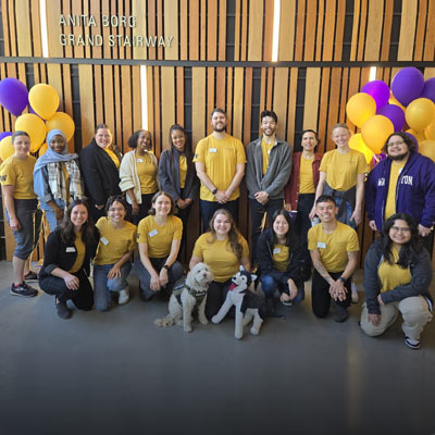 Undergraduate Student Services Team photo taken in the Gates Center