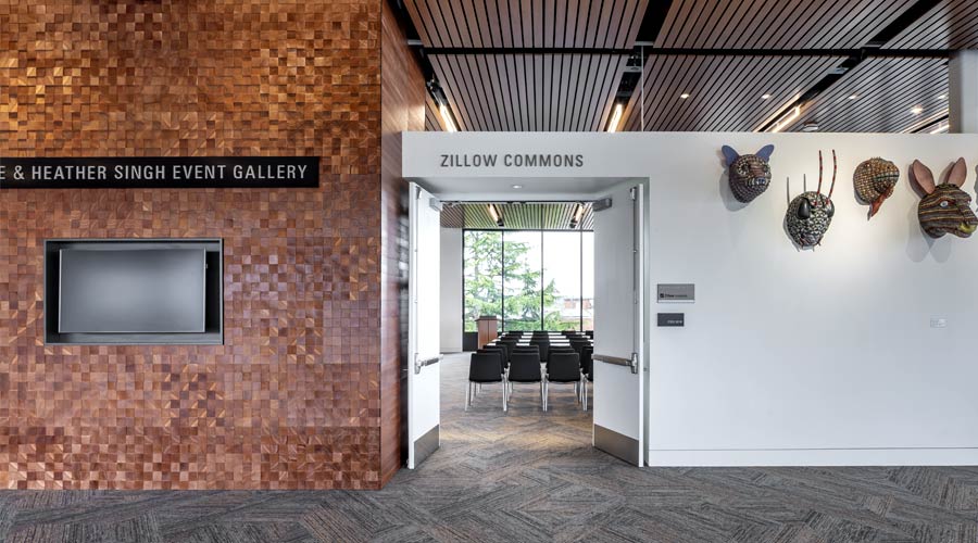 Entrance to Zillow Commons event space