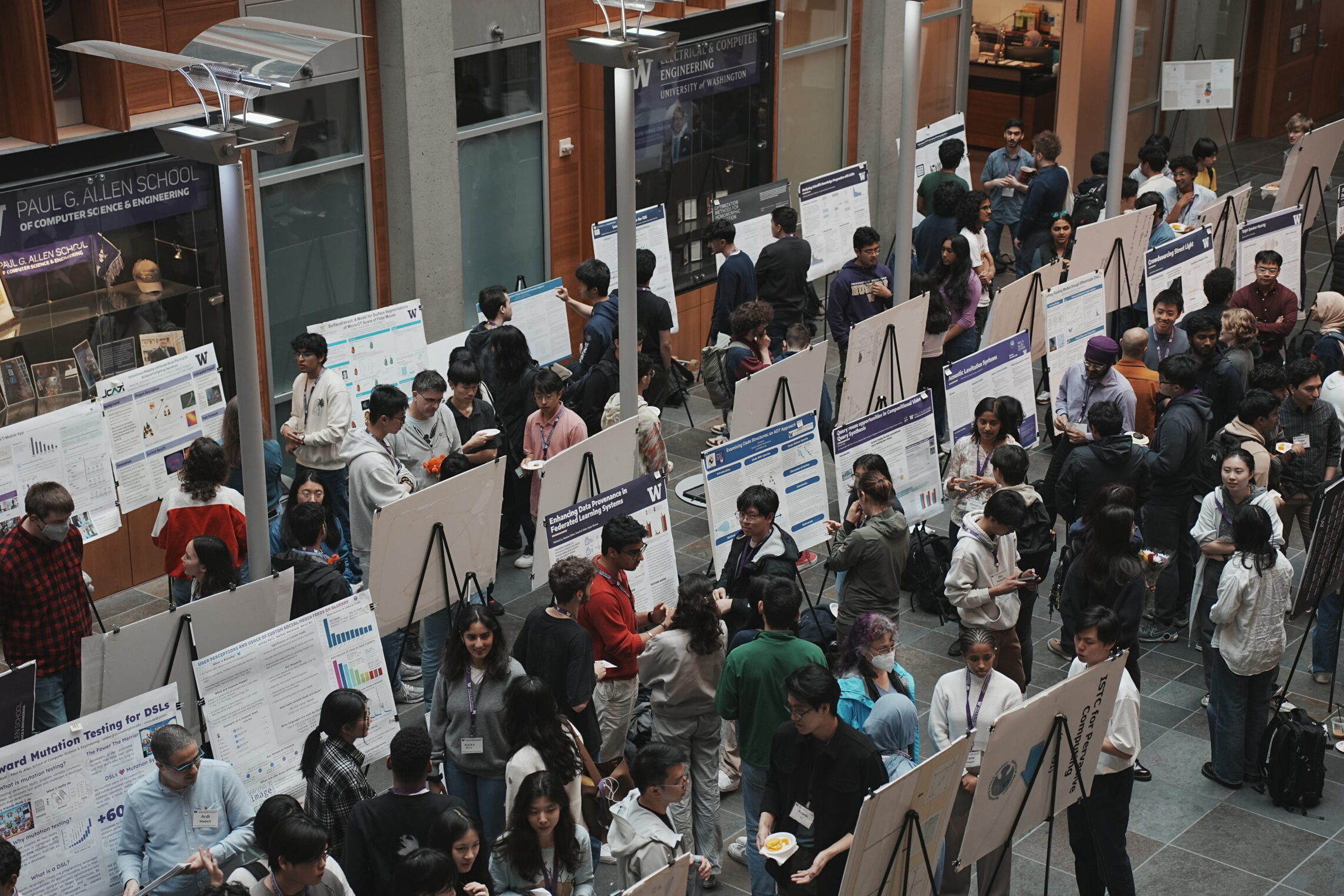 Students present their research posters at the Undergraduate/Master's Research Showcase