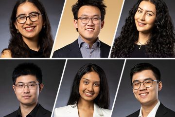 Collage of six student portraits